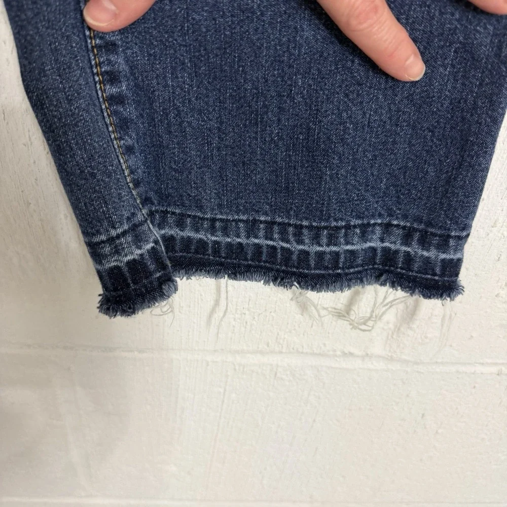 VTG Abercrombie Fitch Low‎ Rise Jeans Raw Waist Flare Button Fly Hippie Indie 12